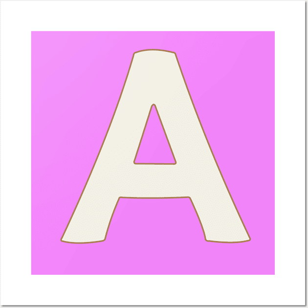 letter a white Wall Art by persa